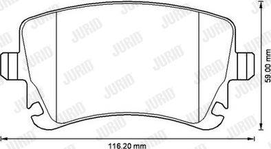 Jurid 573220JC - Sada brzdových platničiek kotúčovej brzdy parts5.com