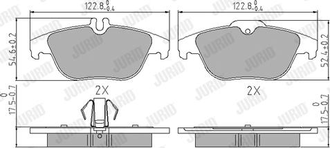 Jurid 573735J - Σετ τακάκια, δισκόφρενα parts5.com