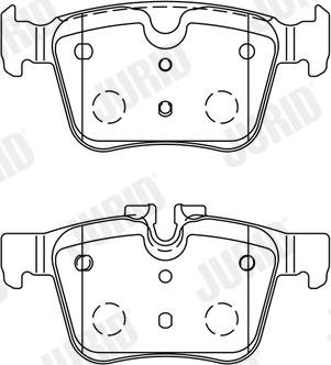 Jurid 573772J - Комплект спирачно феродо, дискови спирачки parts5.com