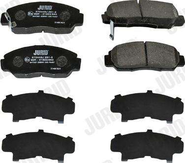 Jurid 572449J - Set placute frana,frana disc parts5.com