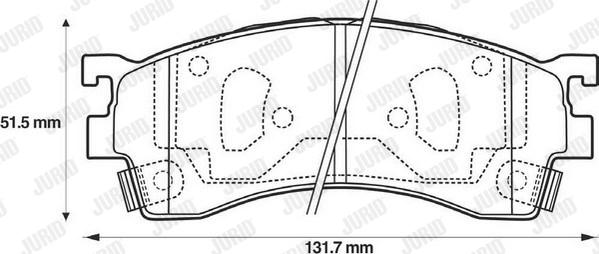 Jurid 572434J - Komplet zavornih oblog, ploscne (kolutne) zavore parts5.com