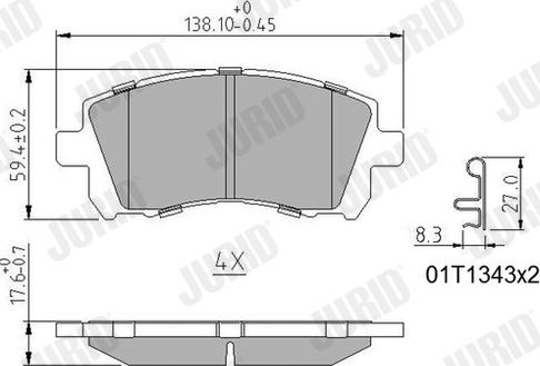 Jurid 572423J - Brake Pad Set, disc brake parts5.com