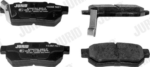 Jurid 572473J - Σετ τακάκια, δισκόφρενα parts5.com