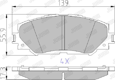 Jurid 572598J - Set placute frana,frana disc parts5.com