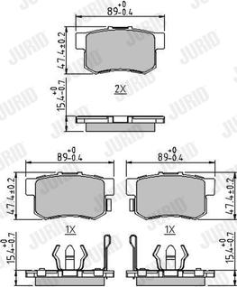 Jurid 572544J - Bremsbelagsatz, Scheibenbremse parts5.com