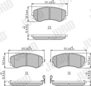 Jurid 572541J - Set placute frana,frana disc parts5.com