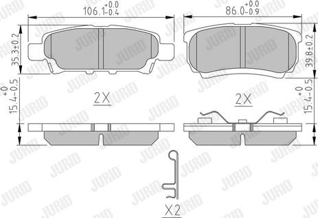 Jurid 572547J - Set placute frana,frana disc parts5.com