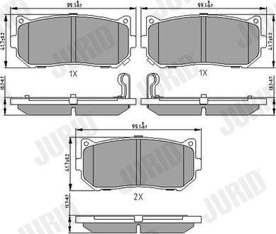 Jurid 572556J - Set placute frana,frana disc parts5.com