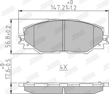 Jurid 572569J - Set placute frana,frana disc parts5.com