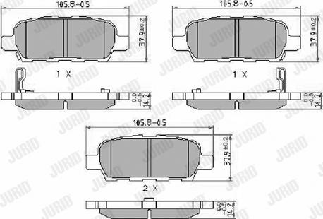 Jurid 572501J - Set placute frana,frana disc parts5.com