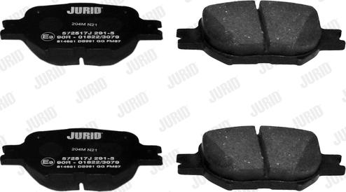 Jurid 572517J - Set placute frana,frana disc parts5.com