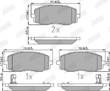 Jurid 572526J - Set placute frana,frana disc parts5.com