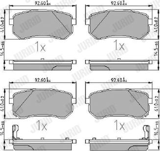 Jurid 572527J - Komplet kočnih obloga, disk kočnica parts5.com