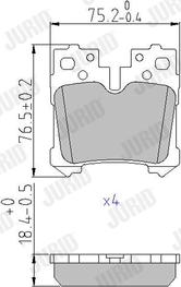 Jurid 572648J - Set placute frana,frana disc parts5.com