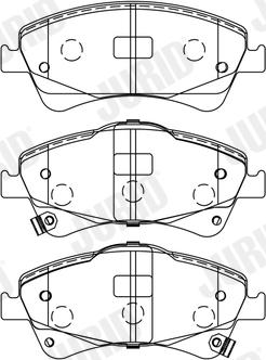 Jurid 572600J - Zestaw klocków hamulcowych, hamulce tarczowe parts5.com