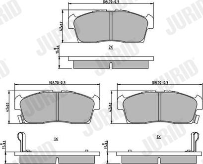 Jurid 572611J - Set placute frana,frana disc parts5.com