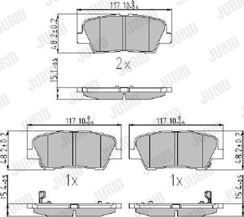 Jurid 572639J - Set placute frana,frana disc parts5.com