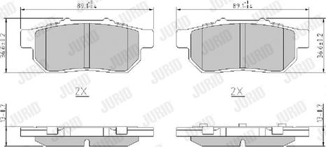 Jurid 572134J - Σετ τακάκια, δισκόφρενα parts5.com