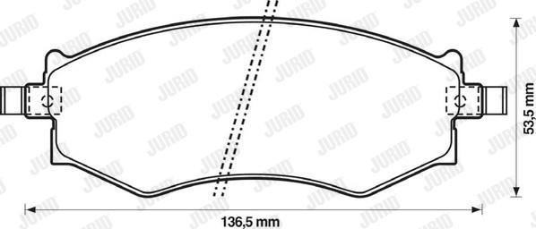 Jurid 572339J - Komplet zavornih oblog, ploscne (kolutne) zavore parts5.com