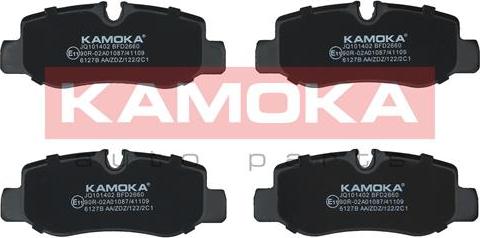 Kamoka JQ101402 - Komplet pločica, disk-kočnica parts5.com