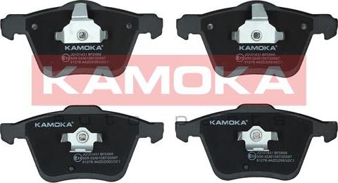 Kamoka JQ101431 - Fékbetétkészlet, tárcsafék parts5.com