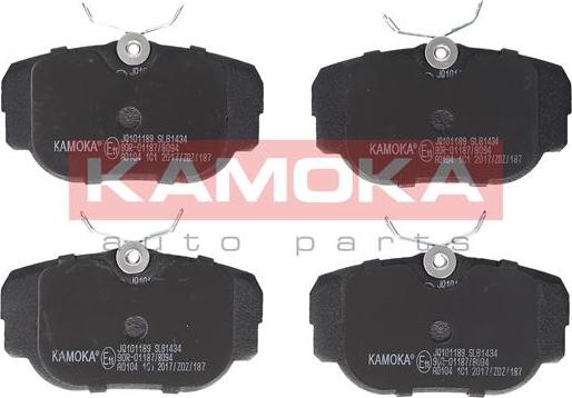 Kamoka JQ101189 - Тормозные колодки, дисковые, комплект parts5.com