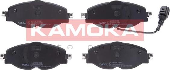 Kamoka JQ101186 - Sada brzdových destiček, kotoučová brzda parts5.com