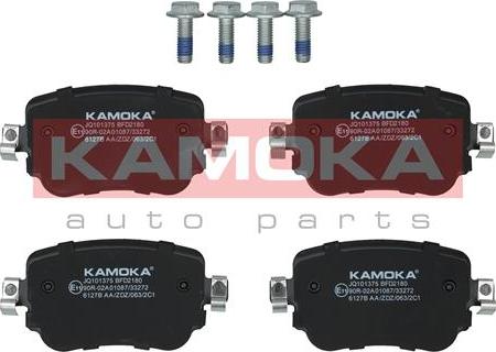 Kamoka JQ101375 - Комплект спирачно феродо, дискови спирачки parts5.com