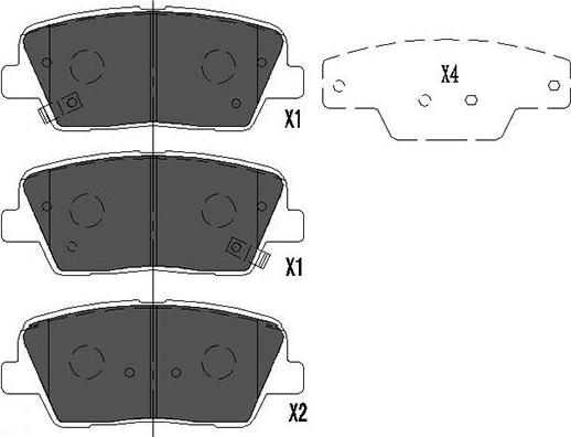 Kavo Parts KBP-3034 - Komplet zavornih oblog, ploscne (kolutne) zavore parts5.com