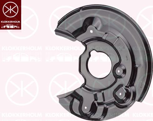 Klokkerholm 9515877 - Protectie stropire,disc frana parts5.com