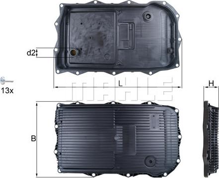 KNECHT HX 184 KIT - Miska olejowa, automatyczna skrzynia biegów parts5.com