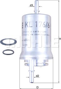 KNECHT KL 176/6D - Filtru combustibil parts5.com