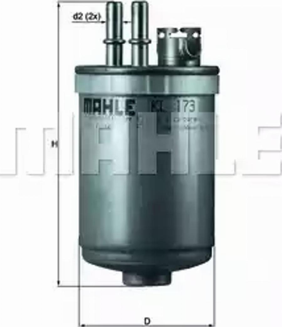 KNECHT KL 173 - Fuel filter parts5.com