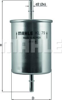 KNECHT KL 79 - Fuel filter parts5.com