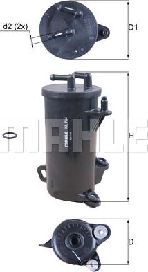 KNECHT KL 764D - Palivový filter parts5.com