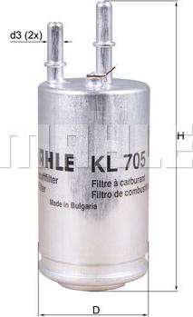 KNECHT KL 705 - Filtro combustible parts5.com