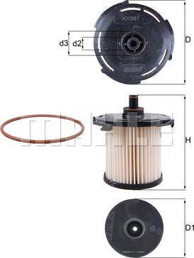 KNECHT KX 387D - Fuel filter parts5.com