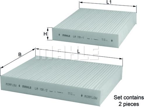 KNECHT LA 191/S - Filter, vazduh unutrašnjeg prostora parts5.com