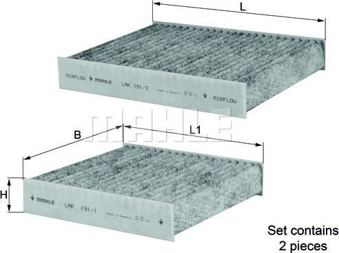 KNECHT LAK 191/S - Filter, vazduh unutrašnjeg prostora parts5.com