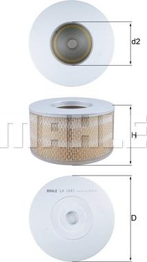 KNECHT LX 1641 - Φίλτρο αέρα parts5.com