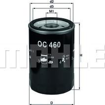 KNECHT OC 460 - Oljni filter parts5.com