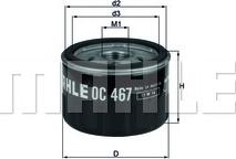 KNECHT OC 467 - Маслен филтър parts5.com