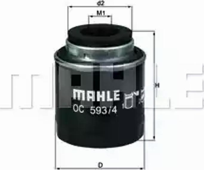 KNECHT OC 593/4 - Φίλτρο λαδιού parts5.com