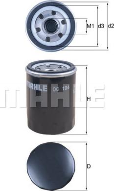 KNECHT OC 194 - Õlifilter parts5.com