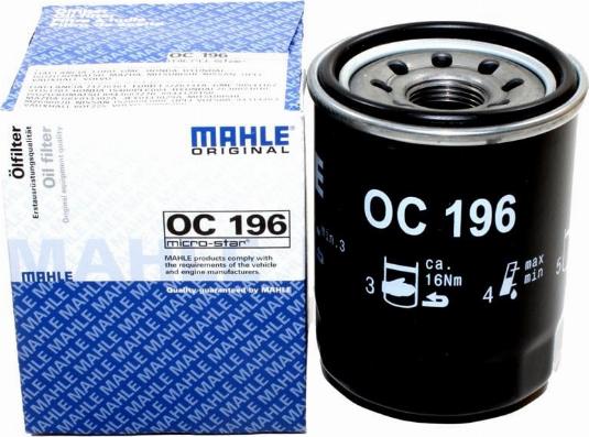 KNECHT OC 196 - Oil Filter parts5.com