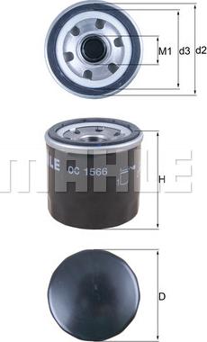 KNECHT OC1566 - Φίλτρο λαδιού parts5.com