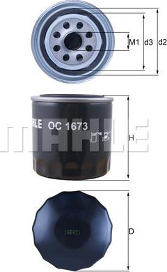 KNECHT OC 1673 - Oil Filter parts5.com