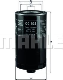 KNECHT OC 105 - Olejový filter parts5.com