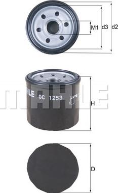 KNECHT OC 1253 - Φίλτρο λαδιού parts5.com