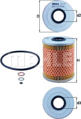 KNECHT OX 187D - Oil Filter parts5.com